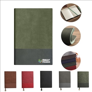 PU Leather A5 Vertical Stripe Minimalist Notebook